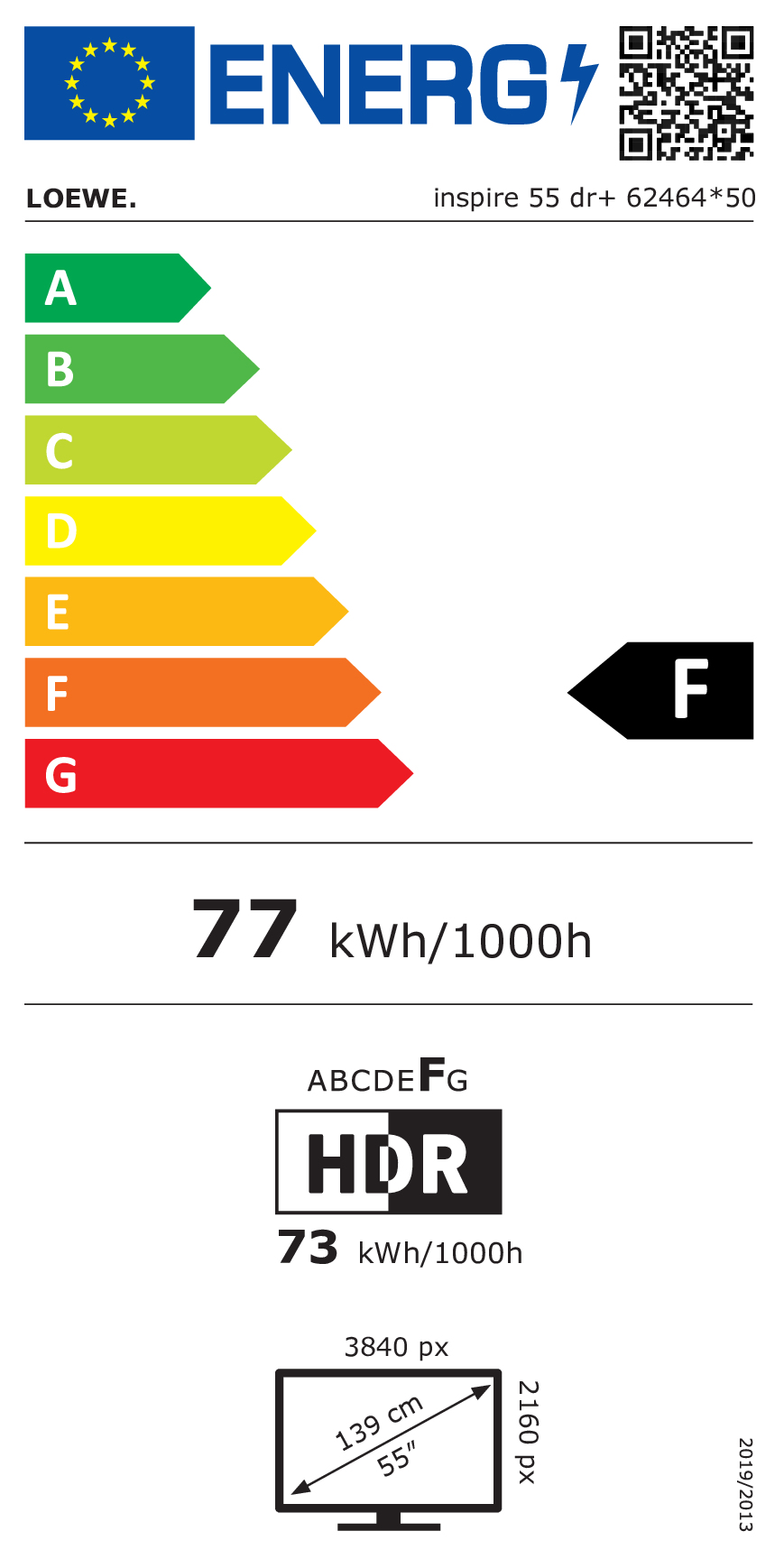 TV OLED UHD Loewe inspire 55 DR+ basalt grey (TS)