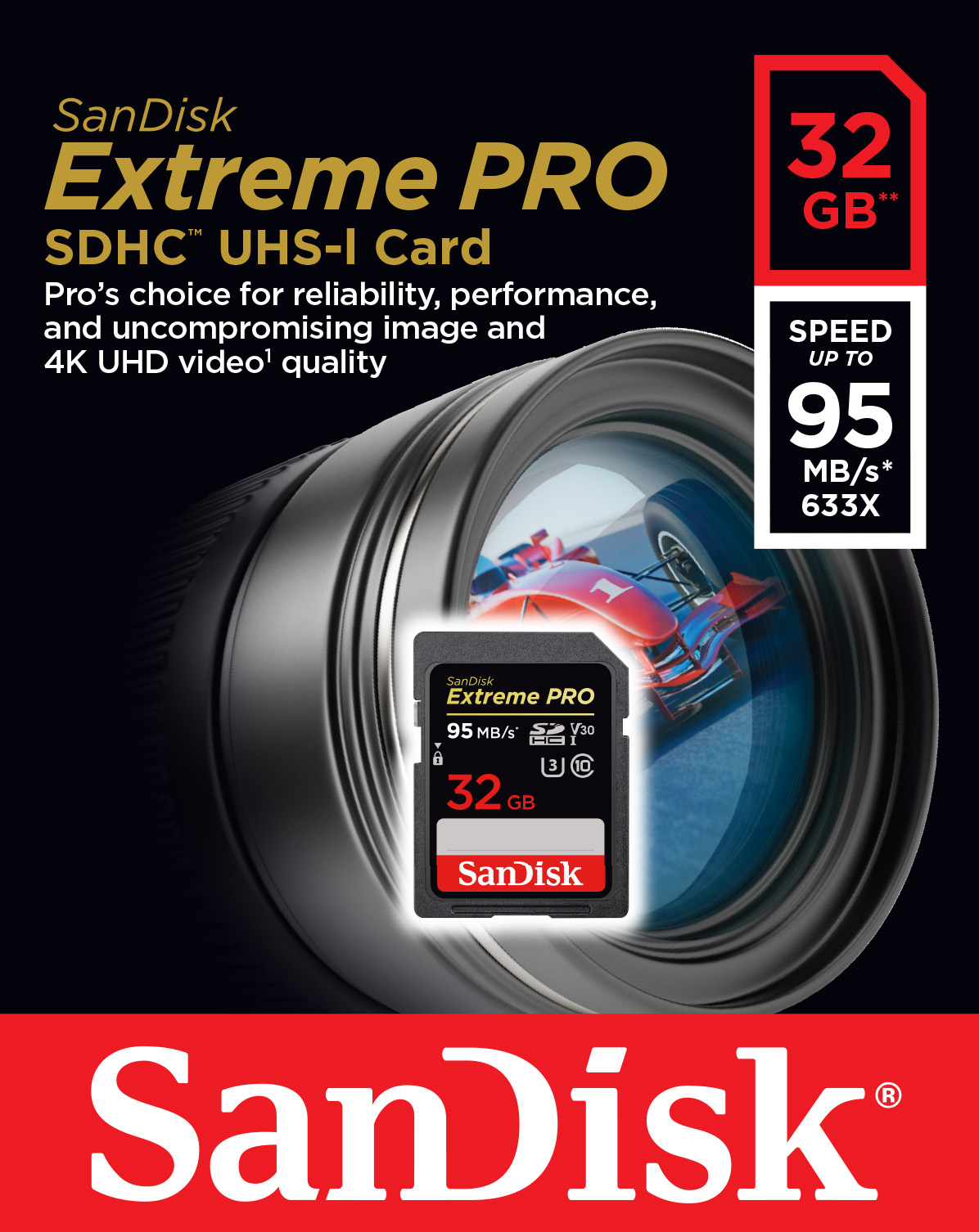 SD Sandisk 173368 SDHC Extreme Pro 32GB 95MB/s V30