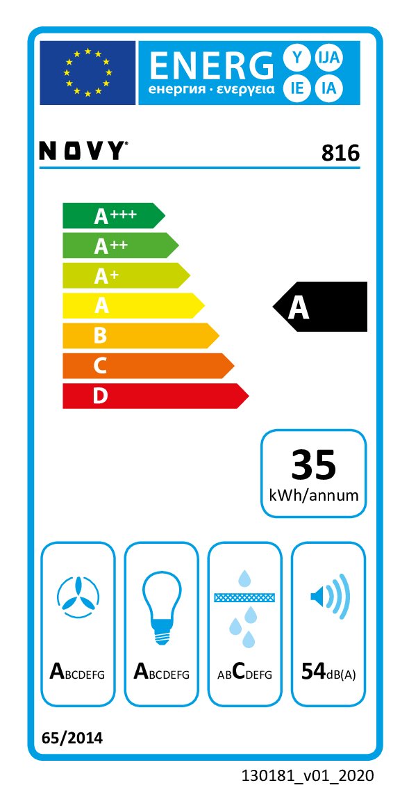 NOVY Mini Pure'line Inbouw Zwart 399 m³/uur A