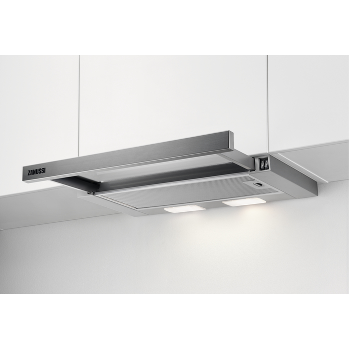 Dampkap BI ZANUSSI ZHP60260SA / Telescopisch / 60cm / Inox