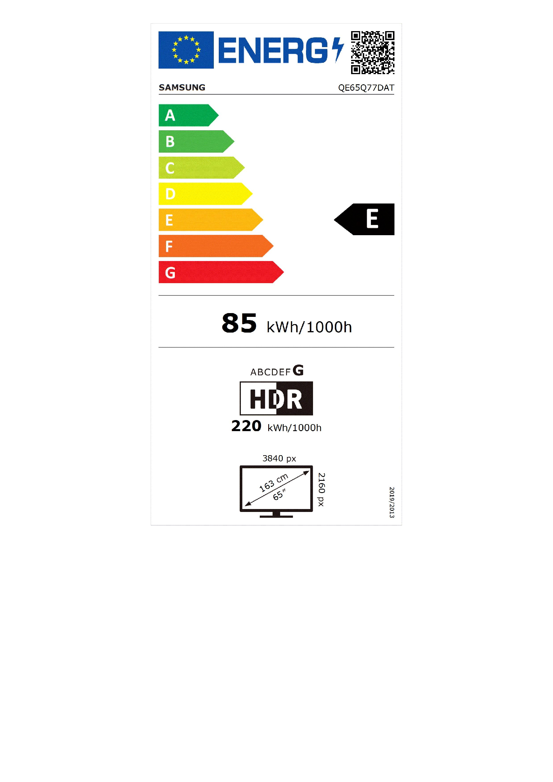 QLED TV SAMSUNG QE65Q77DATXXN