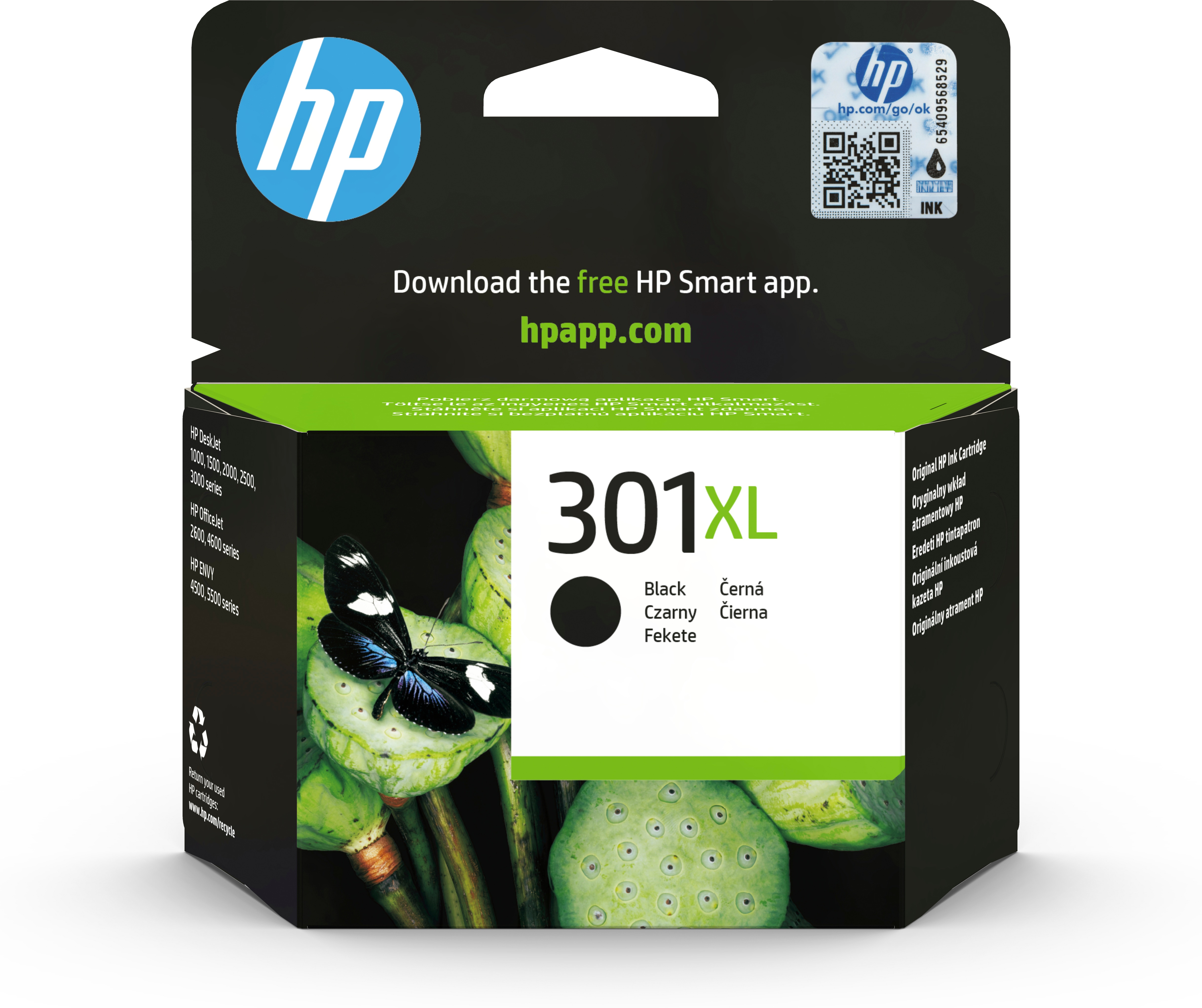 Inktpatroon HP 301XL Black