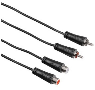 Hama 1.5m 2 x RCA M/F audio kabel 1,5 m Zwart