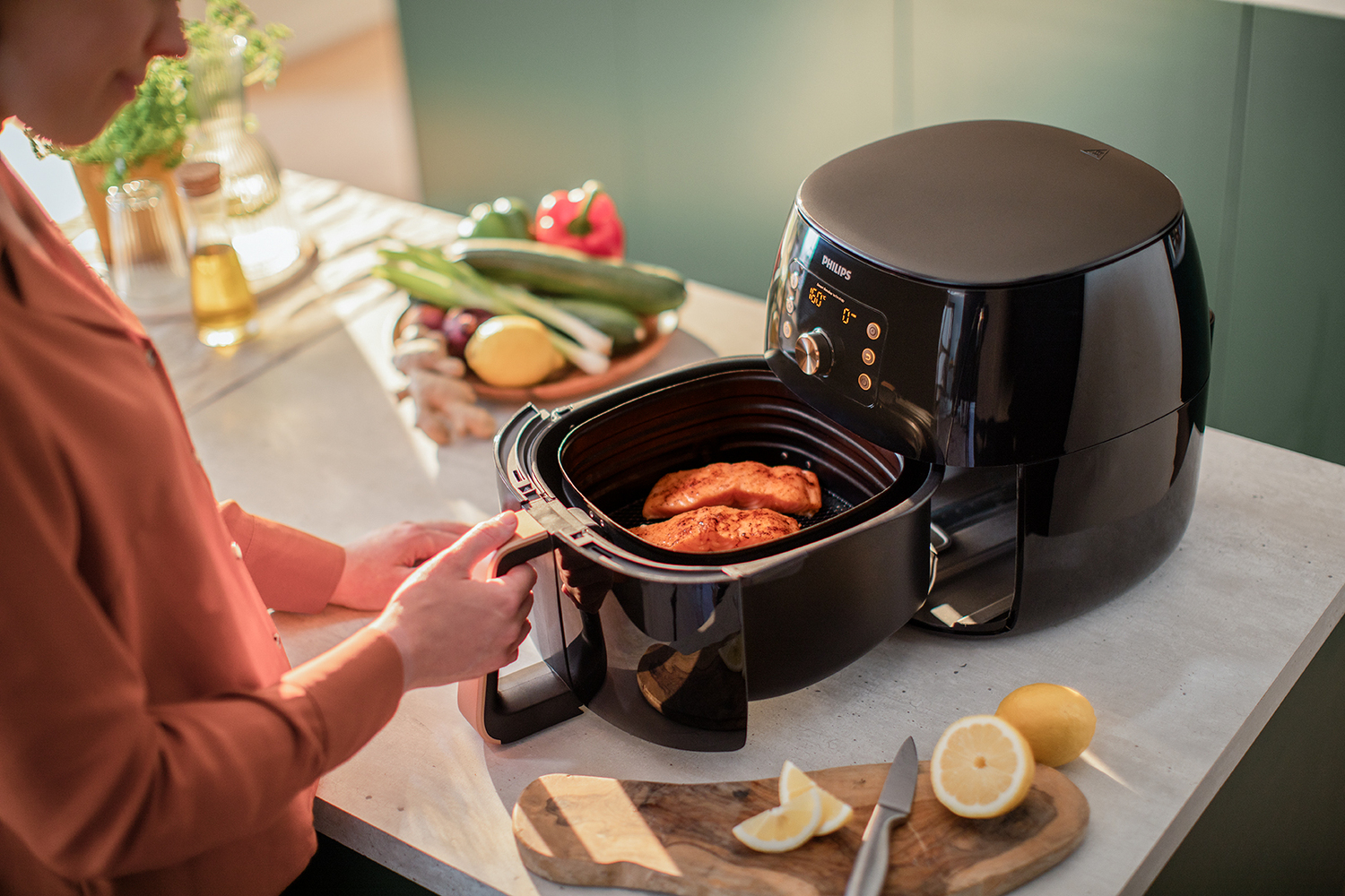 Philips Premium Smart Sensing XXL HD9867/90 Airfryer 7,3L, ajuste durée de cuisson, température