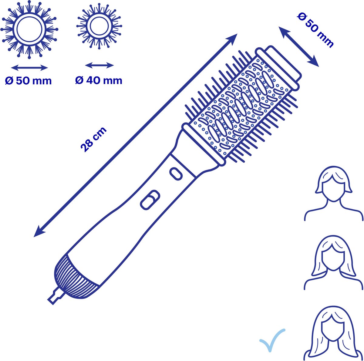 Blaasborstel BABYLISS AS950E Big Hair Roterend