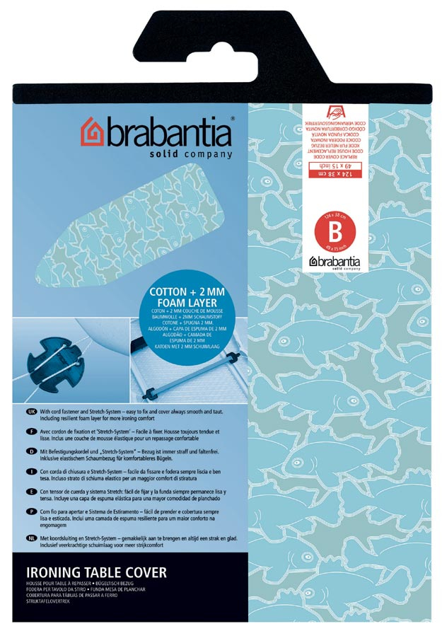 Brabantia 191404 strijkplankovertrek Katoen Blauw, Groen, Wit