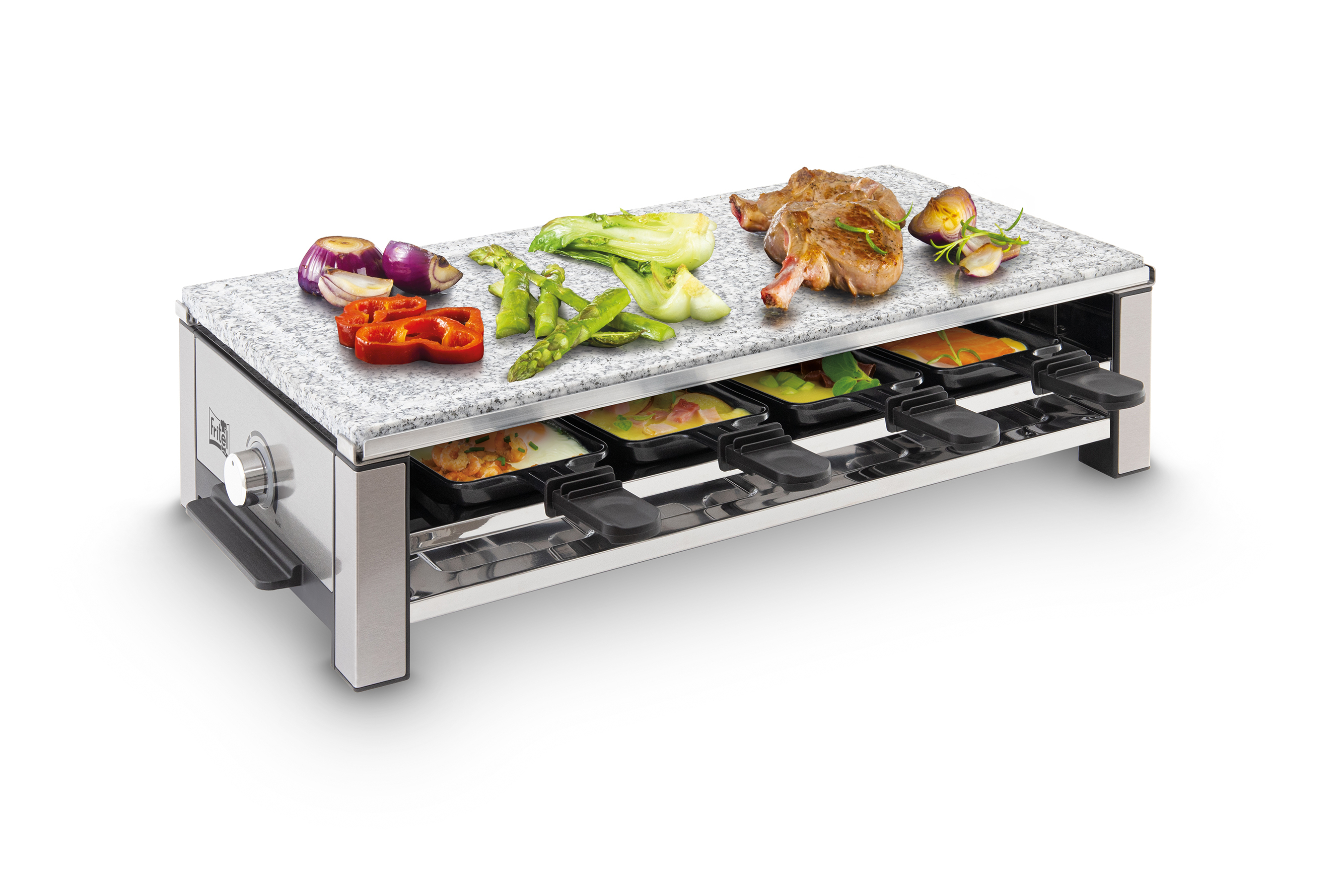 Fritel 142860 raclette 8 persoon/personen 1500 W Zwart, Roestvrijstaal