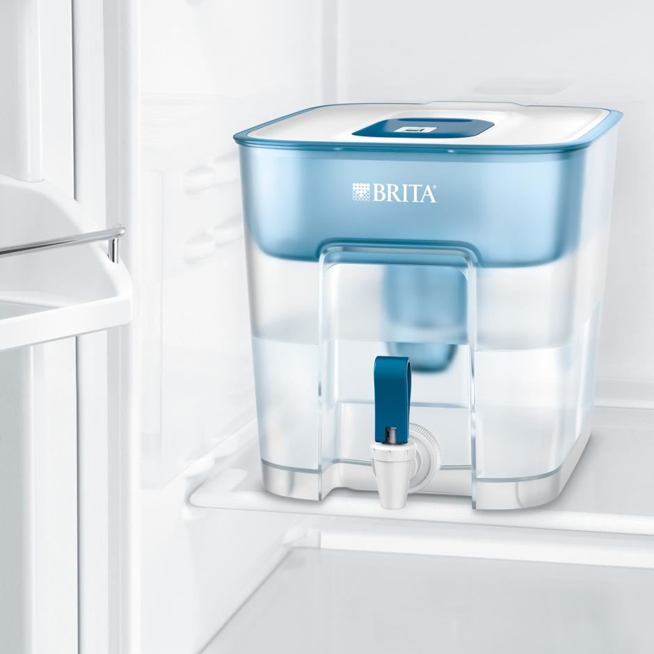 Brita Flow Dispenser-waterfilter 8,2 l Blauw, Transparant