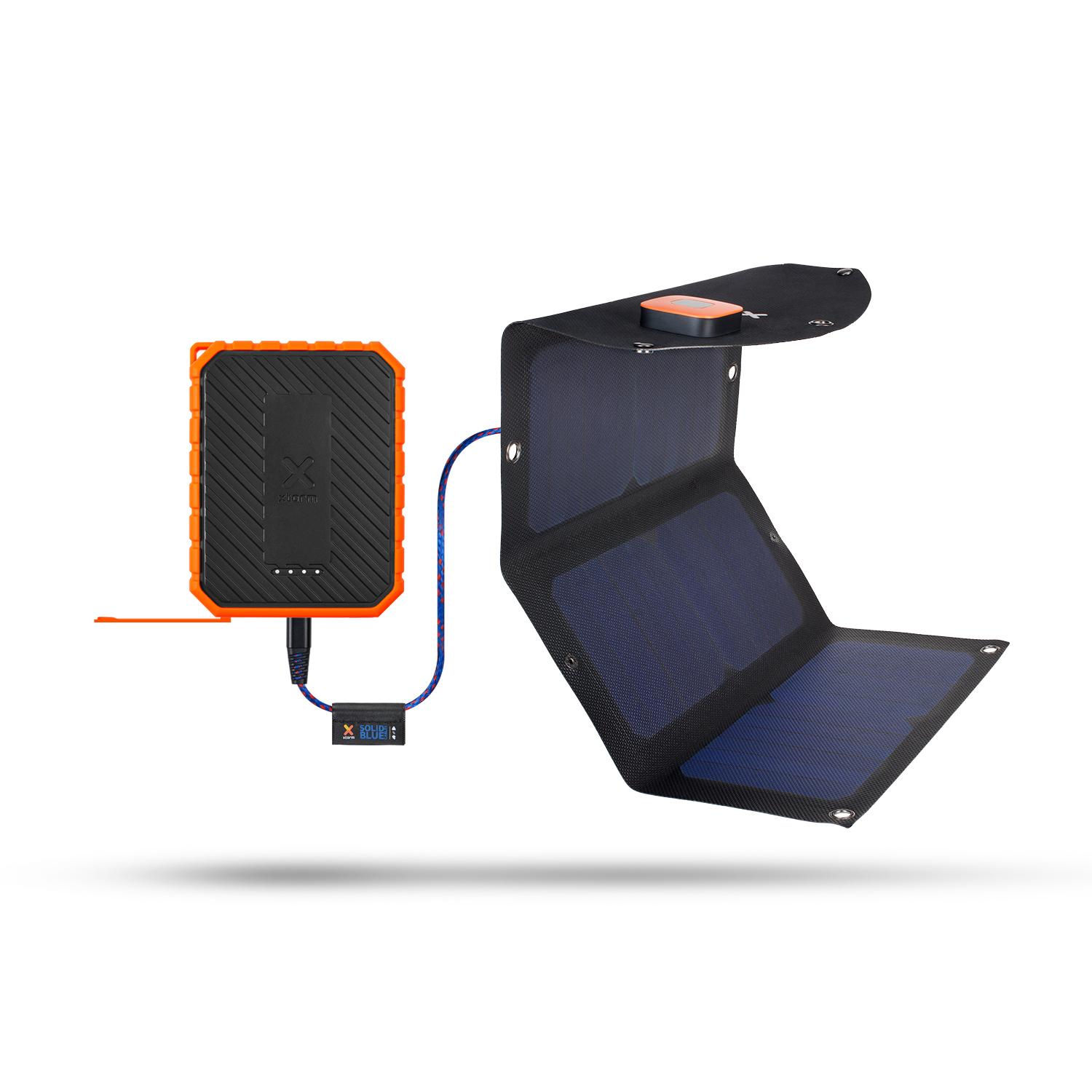 Powerbank Solarbooster lader USB-A& USB-C 21W zwart