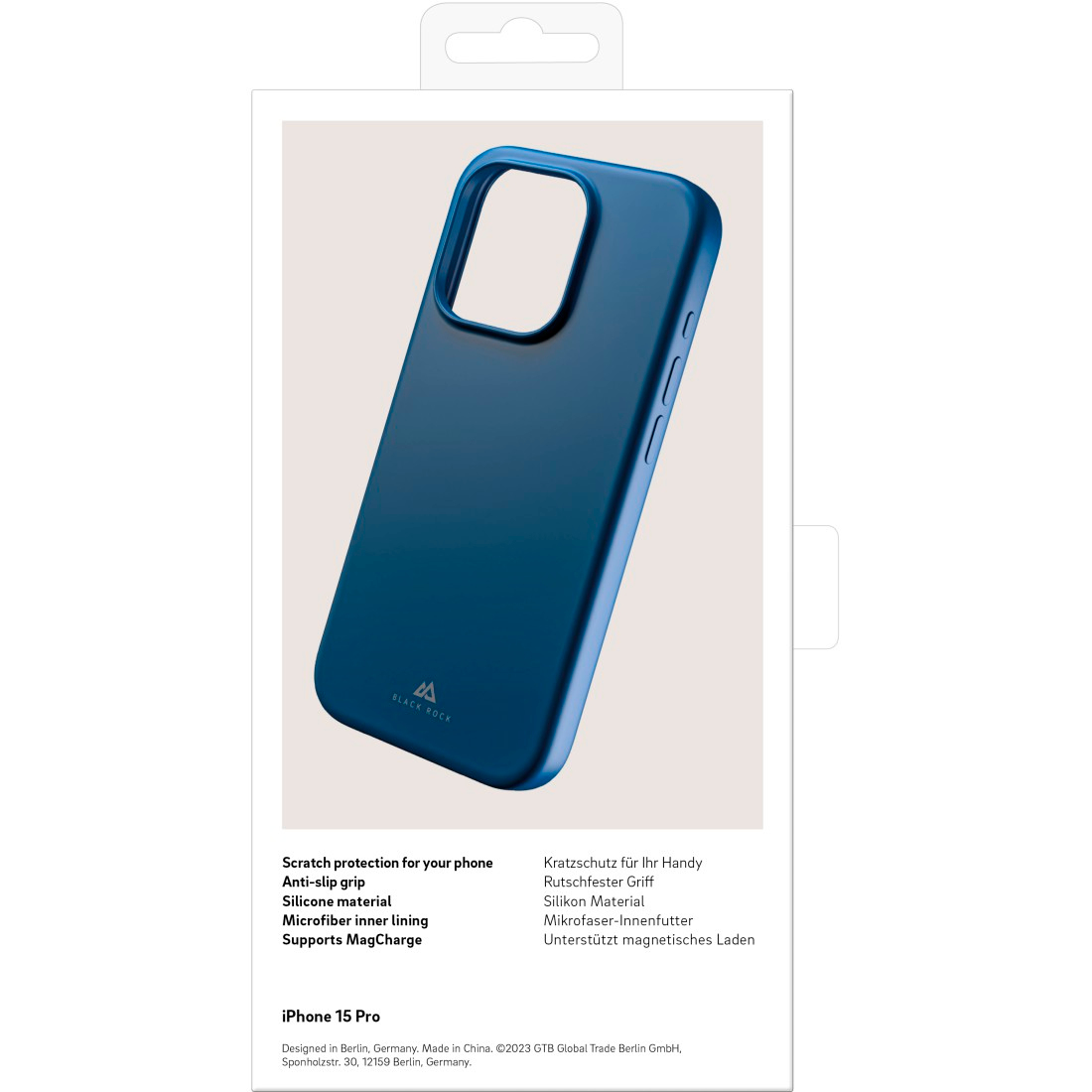 Cover Black Rock 221276 Urban CaseiPhone 15 Pro navy blauw