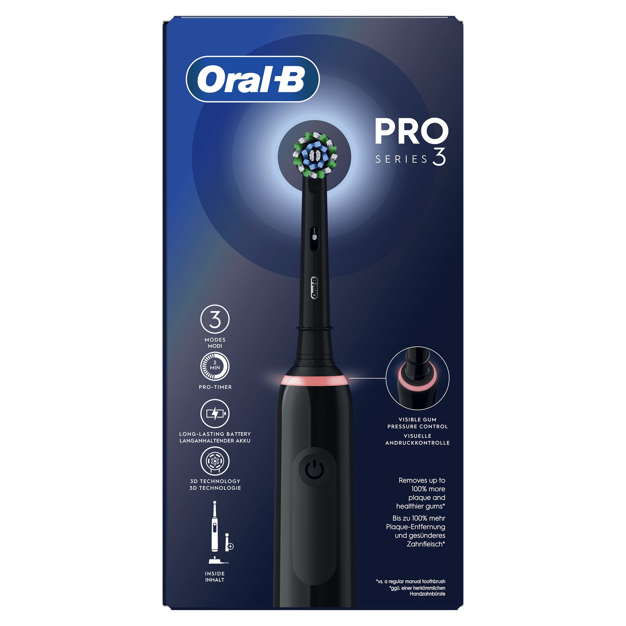 Tandenborstel BRAUN Oral-B Pro 3 3000 cross action Black