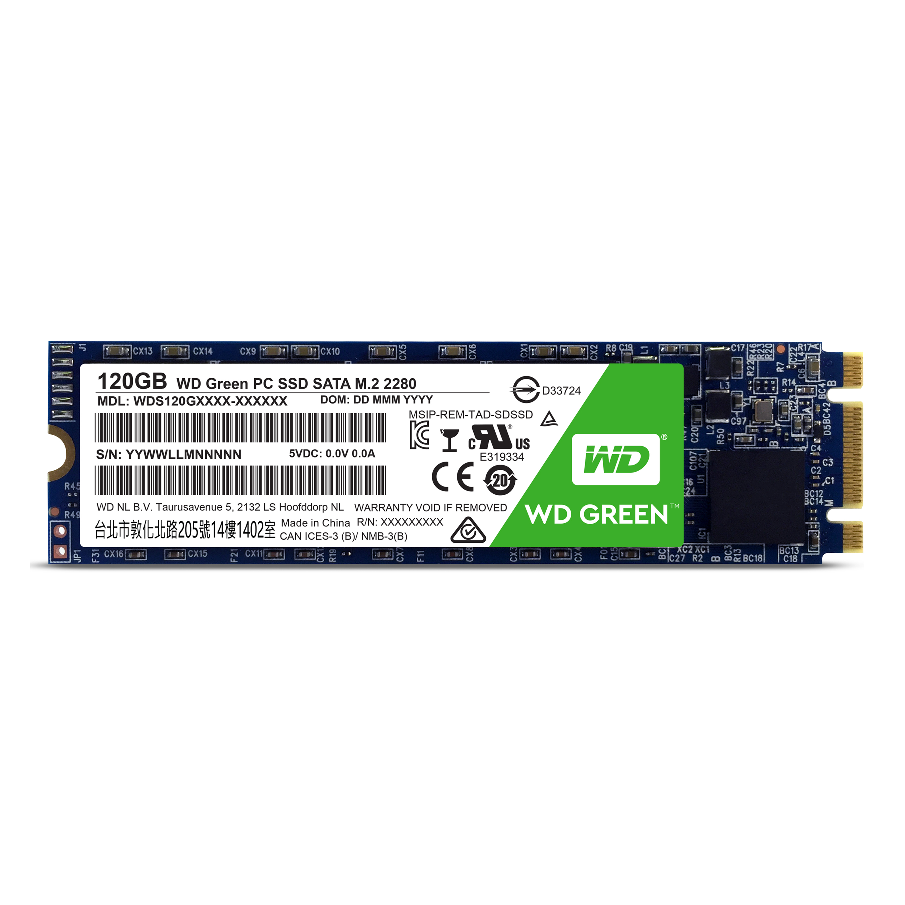 SSD Intern Western Digital SSD Green 120GB M.2 2280 SATA Gen