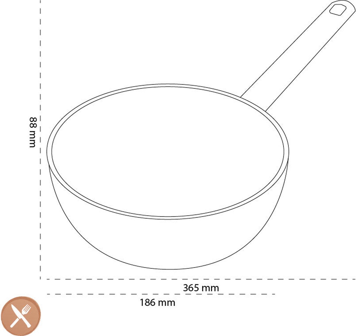 Conische sauteuse DEMEYERE 54918 Apollo 7 / 18cm / 1,5L