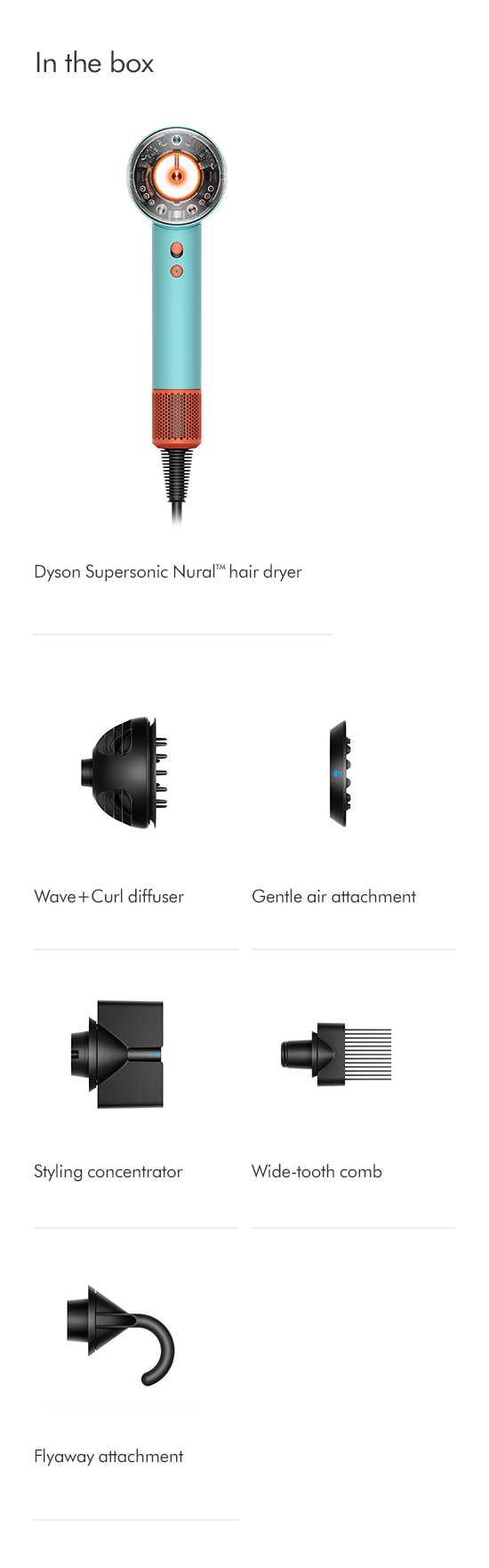 Haardroger DYSON 515276-01 Supersonic HD07 Nural blauw / oranje