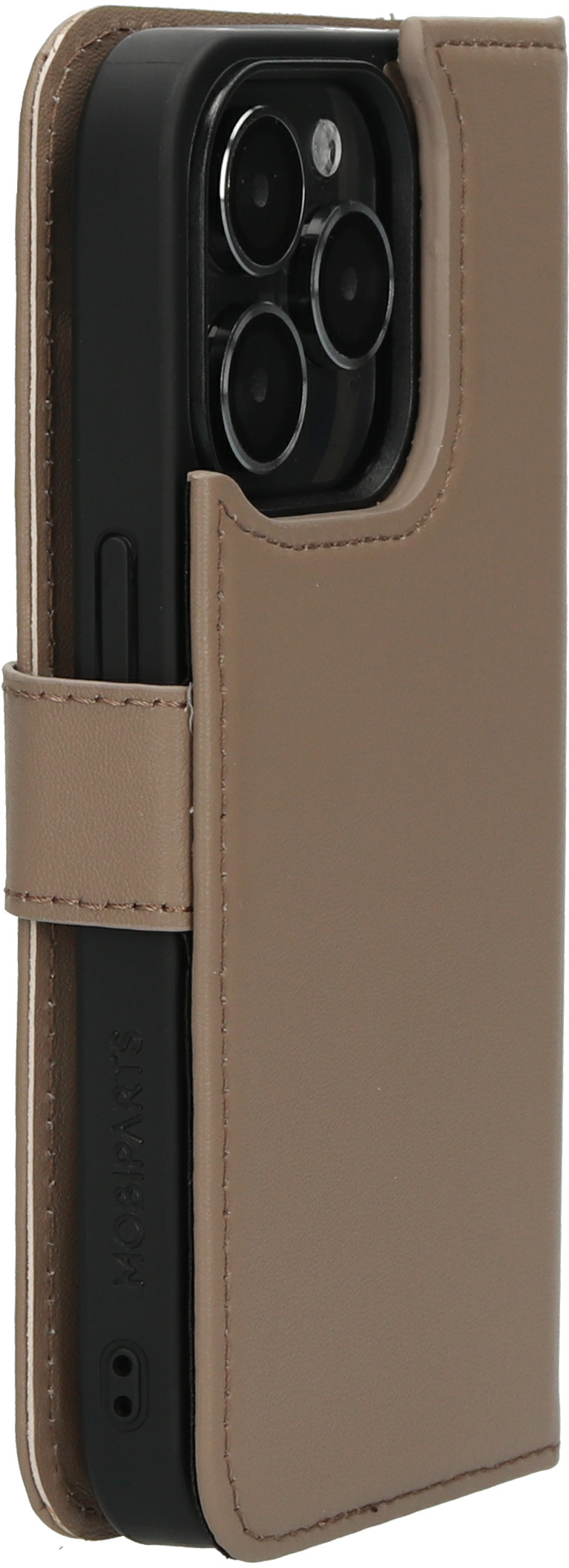 Mobiparts Leather 2 in1 Wallet Case iPhone 15 Pro Taupe