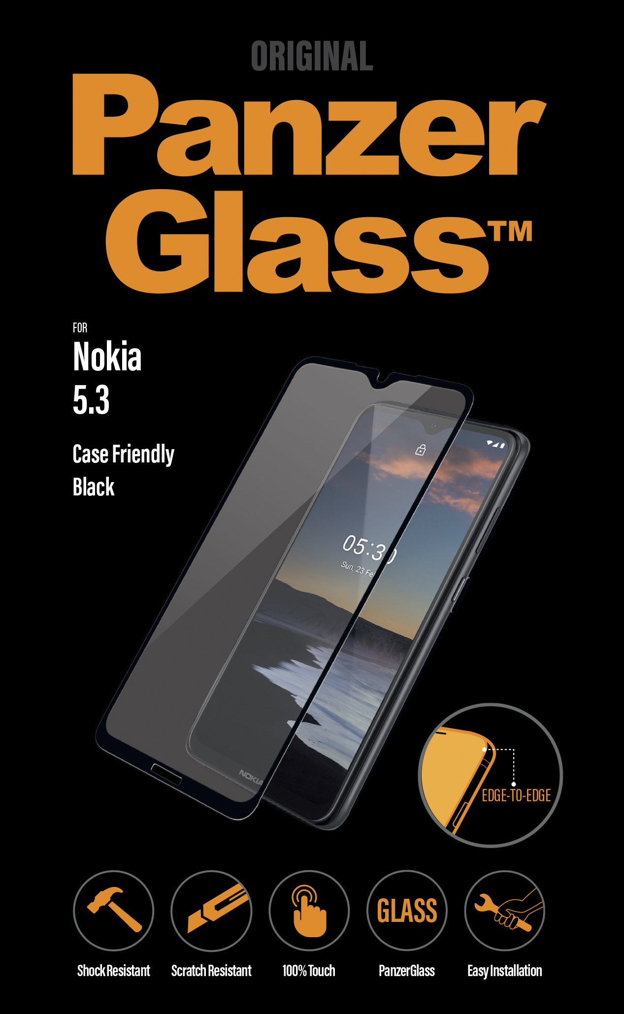 PanzerGlass 6777 scherm- & rugbeschermer voor mobiele telefoons Doorzichtige schermbeschermer Nokia 1 stuk(s)