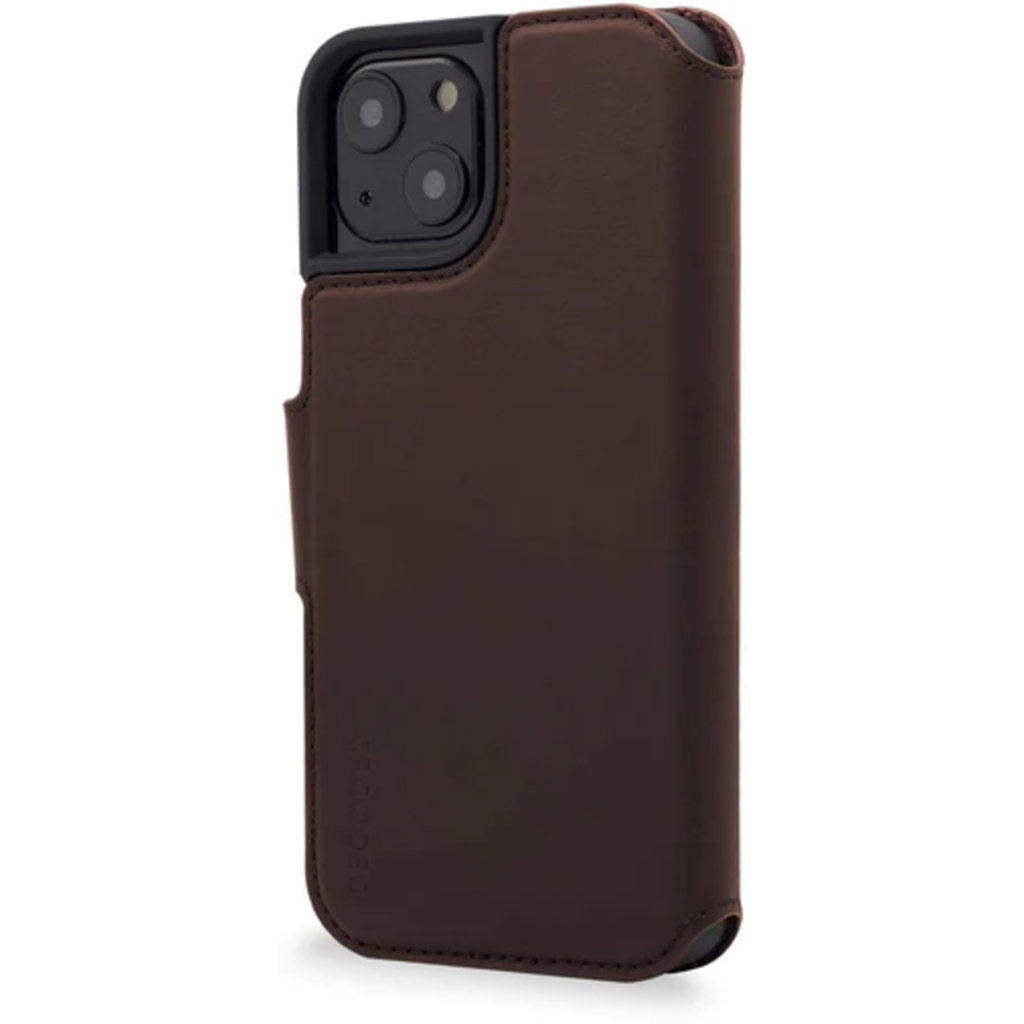 Tas DECODED Leather Wallet Case iPhone 14 Pro Max Brown