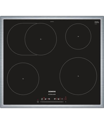 Siemens EH645FFB1M kookplaat Zwart, Roestvrijstaal Ingebouwd Inductiekookplaat zones 4 zone(s)
