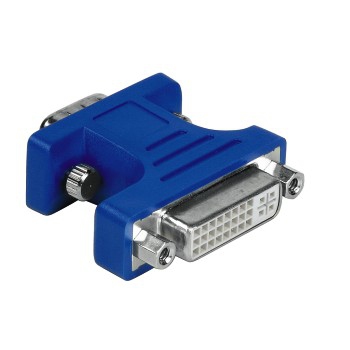 Hama 75045074 tussenstuk voor kabels VGA DVI-I Blauw