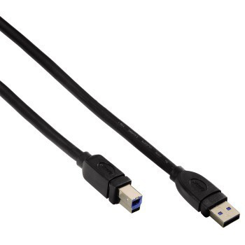 Hama 00054501 USB-kabel USB 3.2 Gen 1 (3.1 Gen 1) 1,8 m USB A USB B Zwart