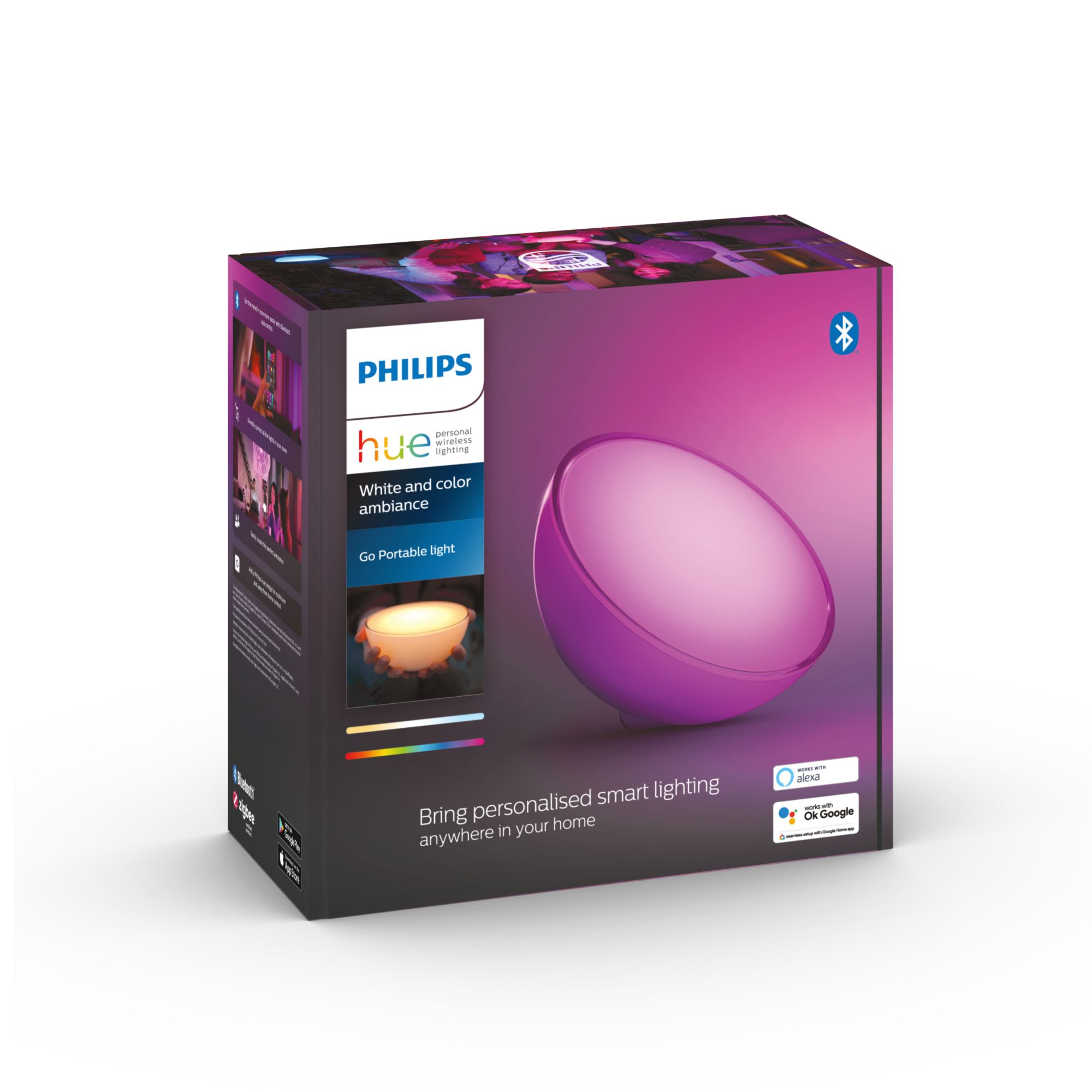 Tafellamp PHILIPS HUE Go White Color Ambiance Accent (Wit)