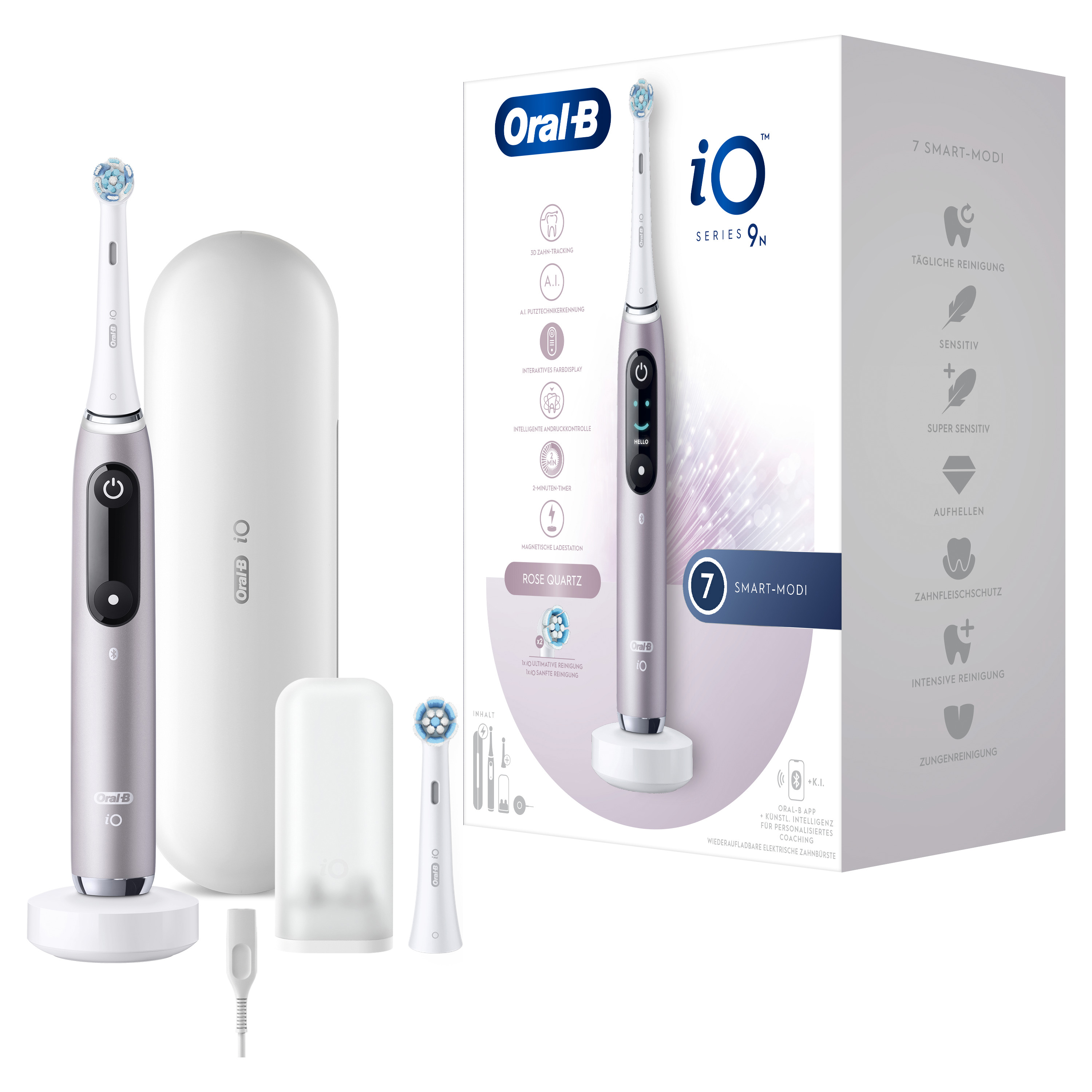 Oral-B iO Series 9n Volwassene Roterende-oscillerende tandenborstel Roze