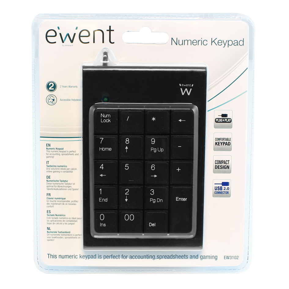 Toetsenbord EWENT EW3102 Numeriek Toetsenbord USB