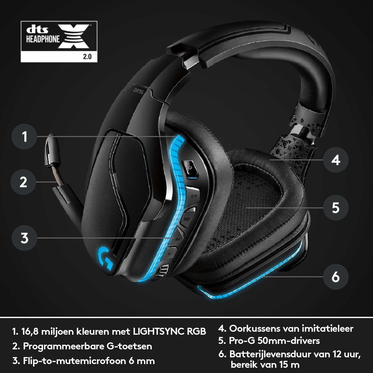 Logitech g935 wireles 7.1 gaming headset