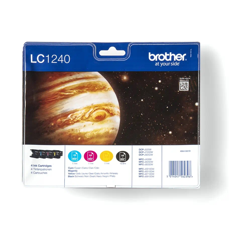 Inktpatroon BROTHER LC-1240VALBP Valuepack CMYK