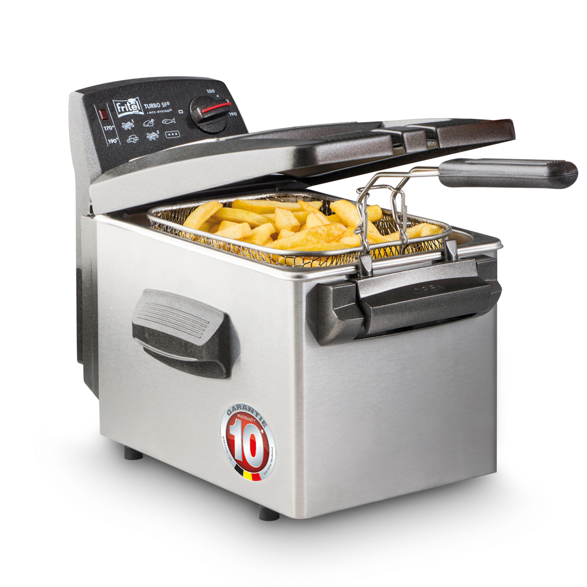 Friteuse FRITEL SF4345  4L  filterdeksel Metallic