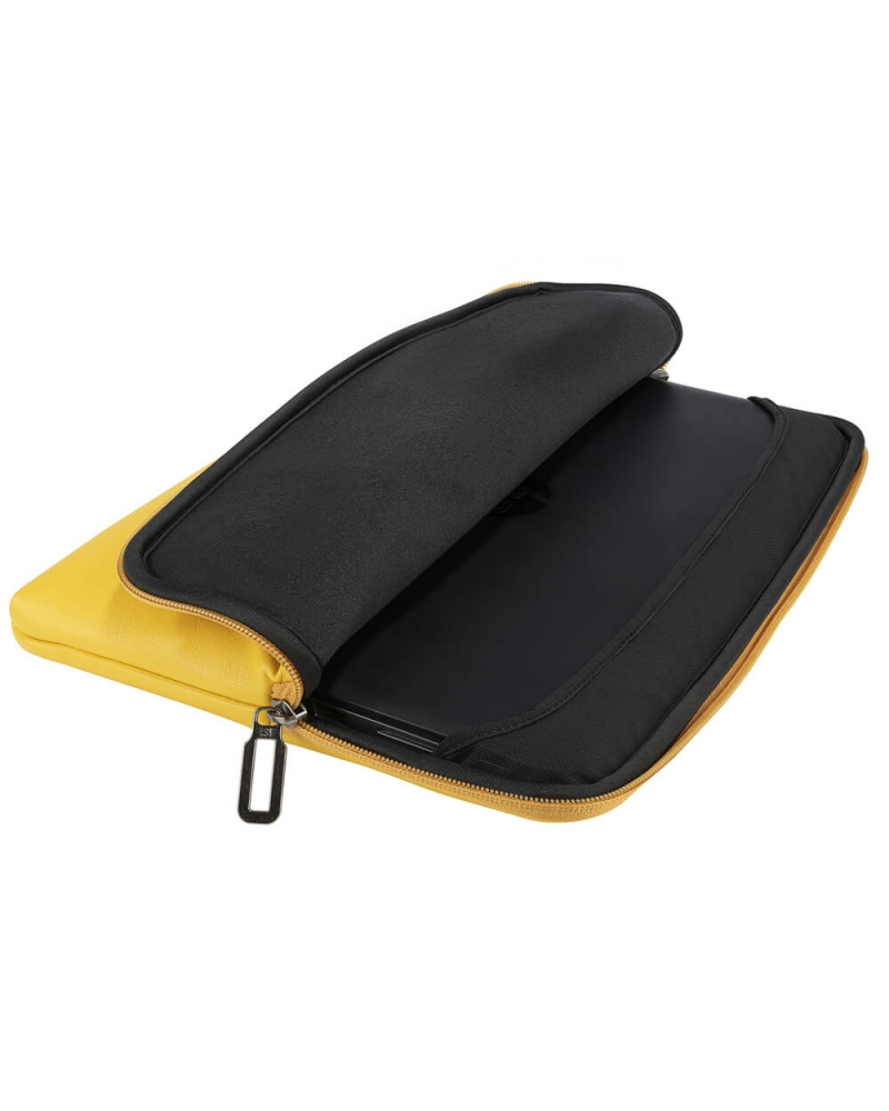 Laptopsleeve Tucano 15,6-16" Leather geel