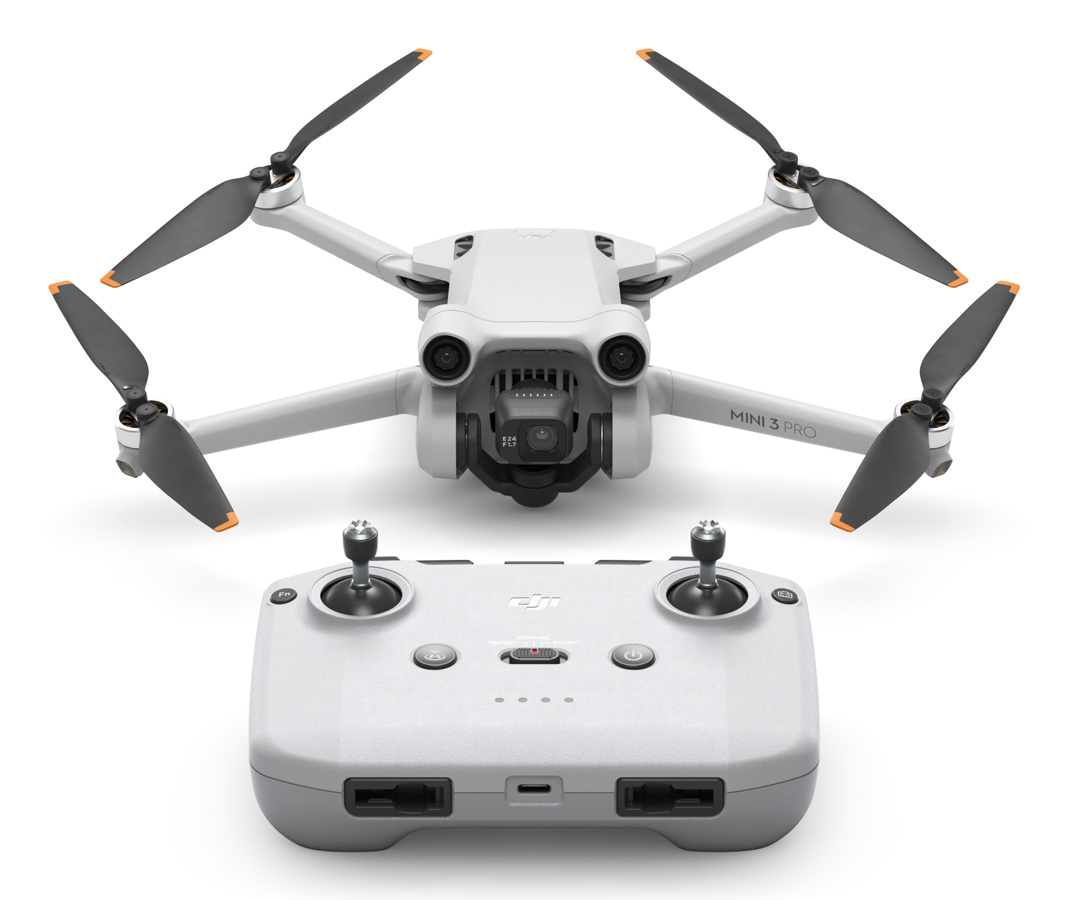 DJI Mini 3 Pro (RC-N1) 4 rotors Octocopter 48 MP 3840 x 2160 pixels 2453 mAh Noir, Blanc