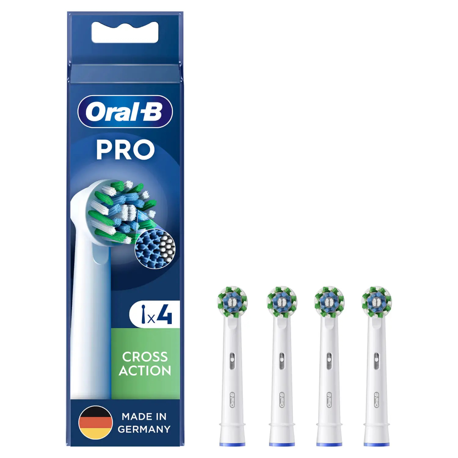 Oral-B CrossAction 4 stuk(s) Wit