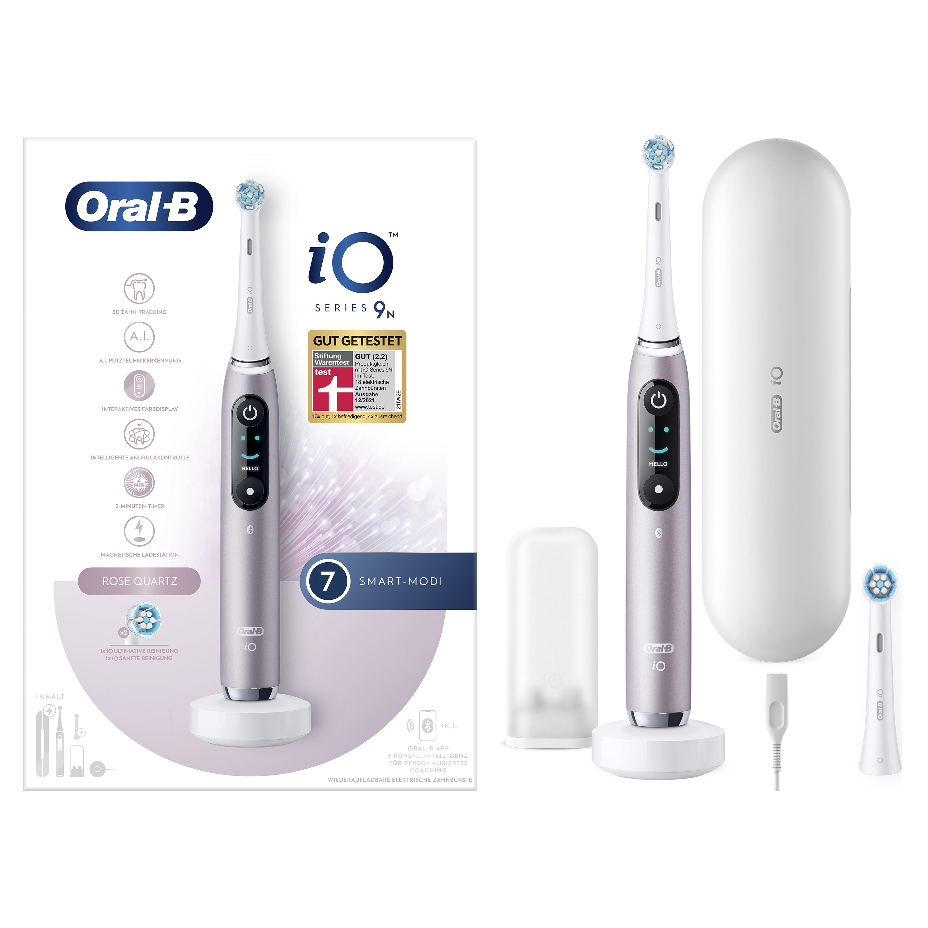 Oral-B iO Series 9n Volwassene Roterende-oscillerende tandenborstel Roze