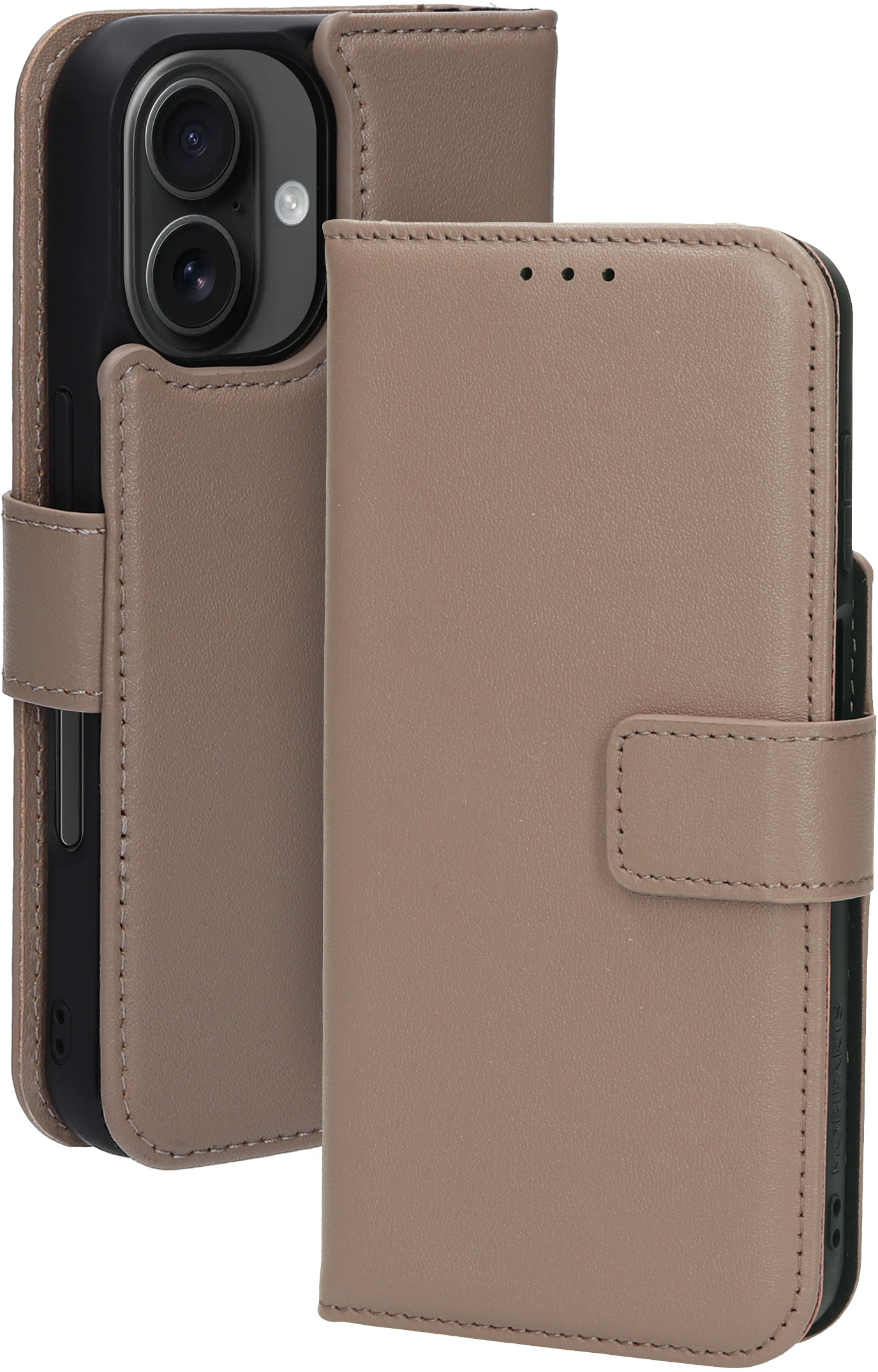 Mobiparts Leather 2 in 1 Wallet Case Apple iPhone 16 Taupe