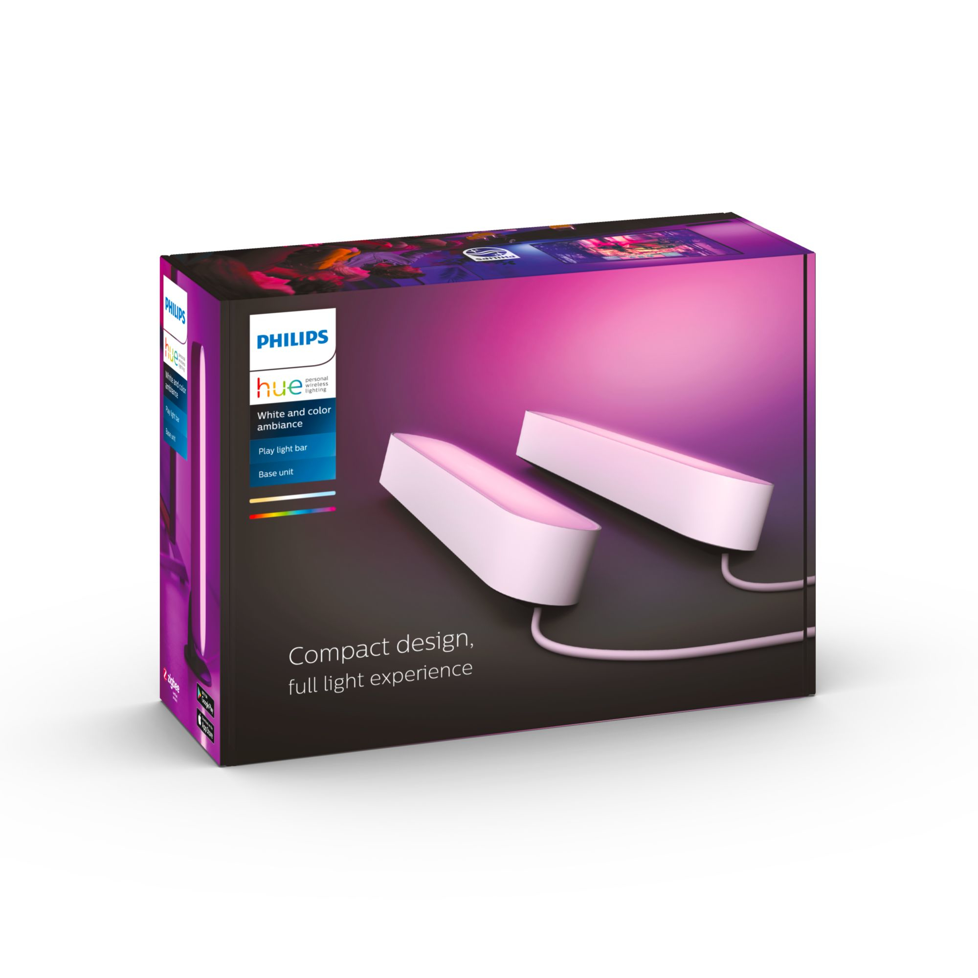 Tafellamp PHILIPS HUE Play White Color Ambiance Wit 2x