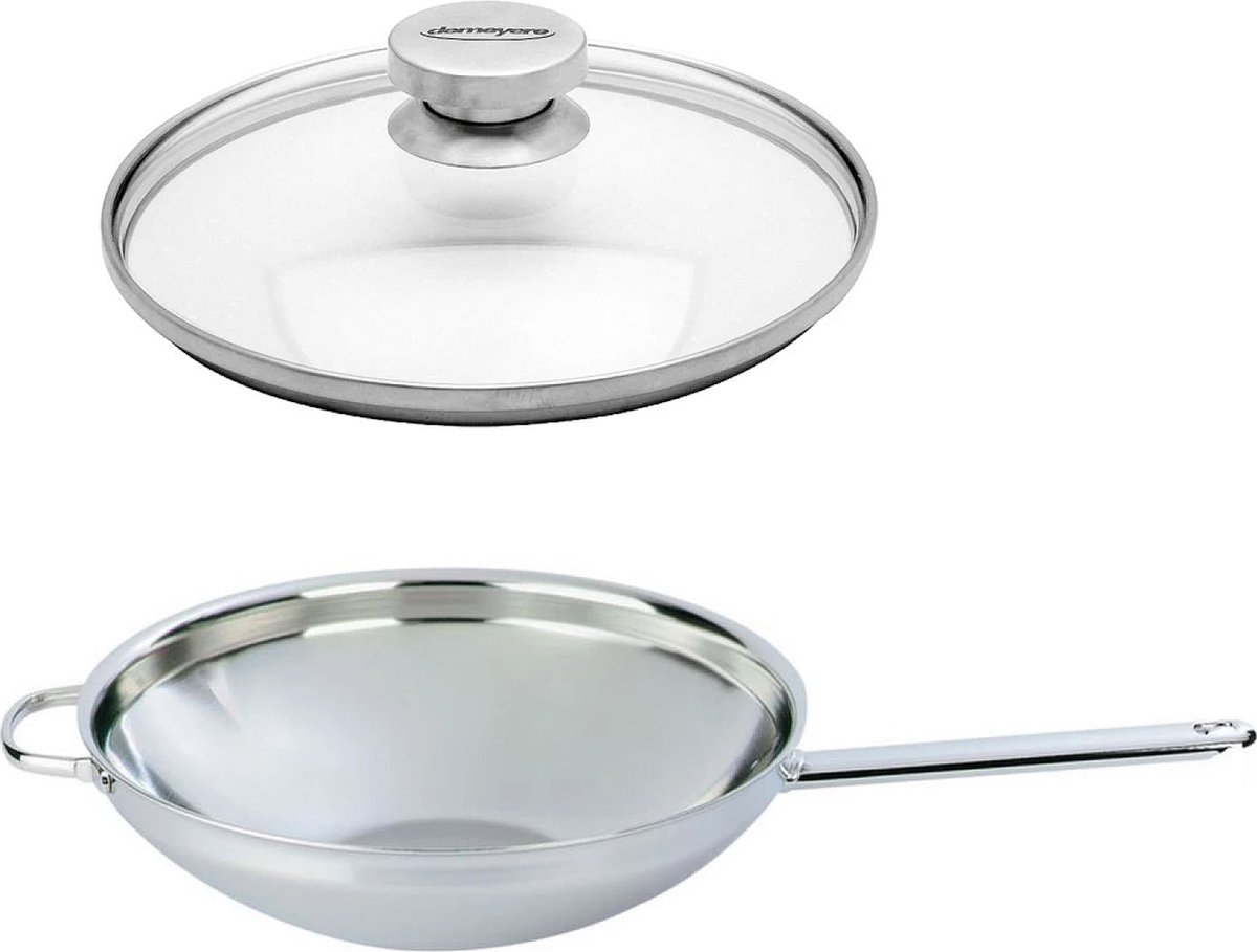 Demeyere Apollo 7 Wok 32 cm + couvercle en verre