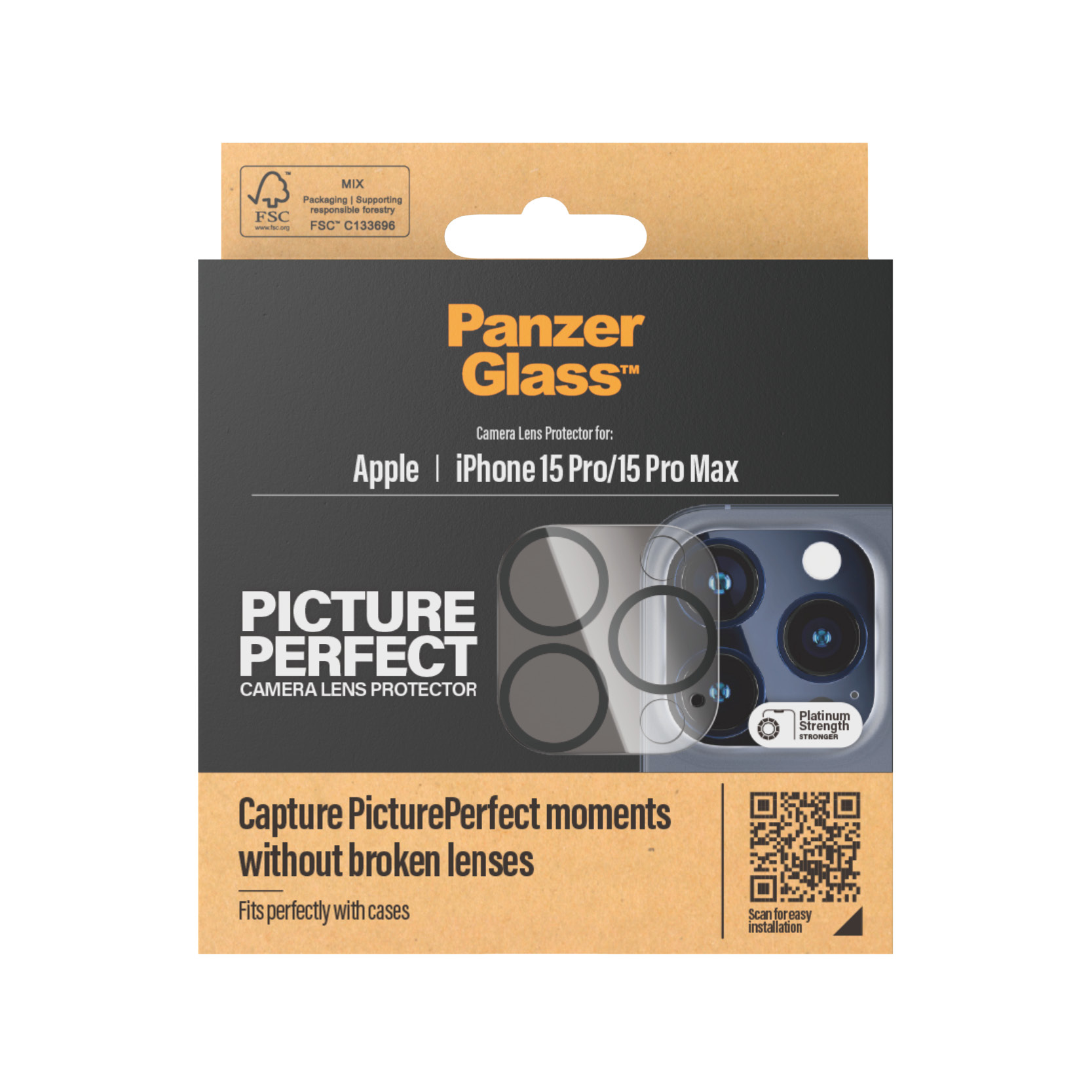 PanzerGlass Camera Lens Protector iPhone 15 Pro / 15 Pro Max