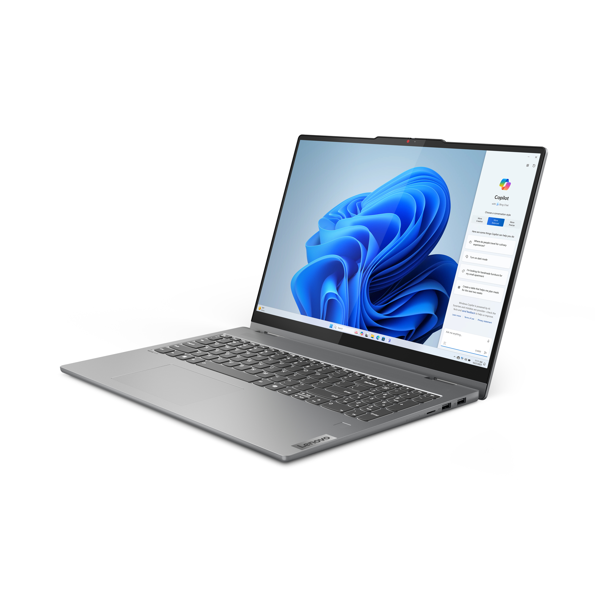 Lenovo IdeaPad 5 2-in-1 16AHP9 AMD Ryzen™ 5 8645HS Hybride (2-in-1) 40,6 cm (16") Touchscreen 16 GB LPDDR5x-SDRAM 512 GB SSD Wi-Fi 6 (802.11ax) Windows 11 Home Grijs