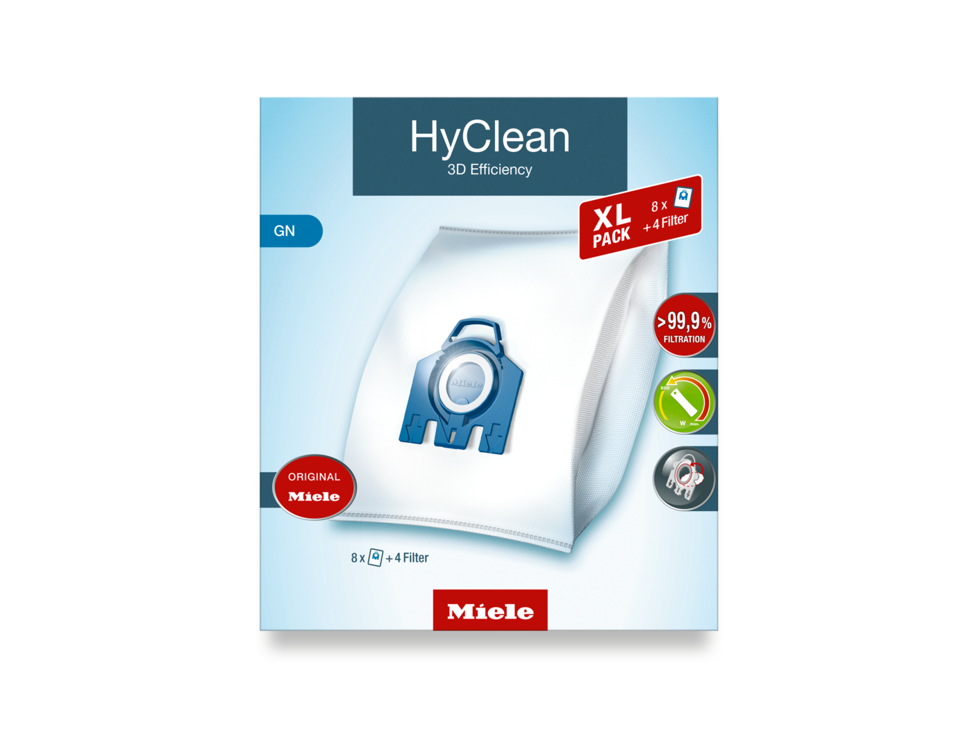 Stofzak MIELE 10455000 GN HyClean 3D XL-Pack