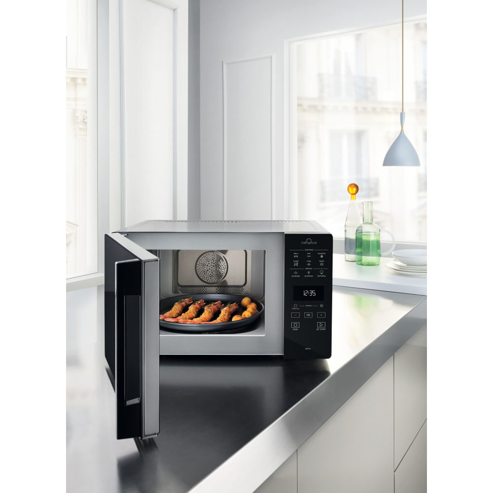 Whirlpool Chef Plus MCP 349 SL Aanrecht Combinatiemagnetron 25 l 800 W Zilver