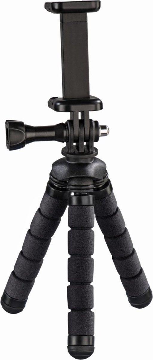 Hama Ministatief Flex voor smartphone en GoPro, 14 cm, zwart