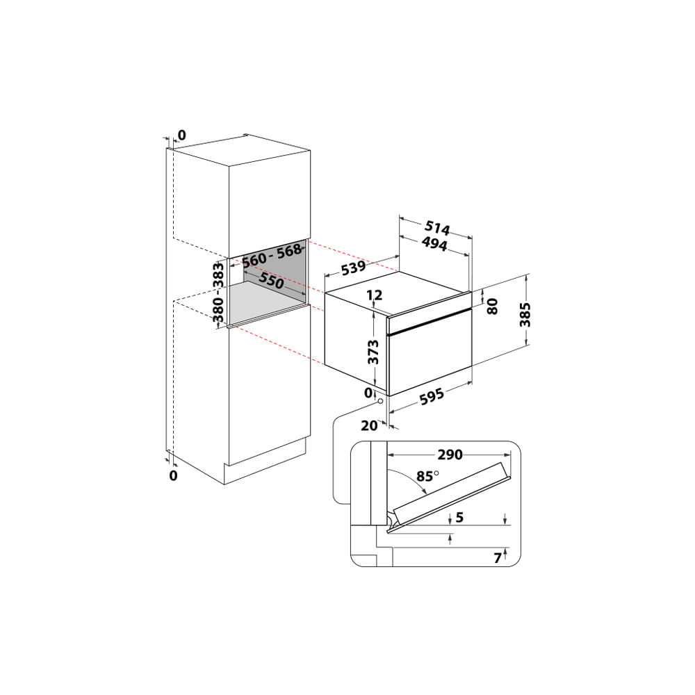 Whirlpool AMW 730/IX Ingebouwd Grill-magnetron 31 l 1000 W Roestvrijstaal