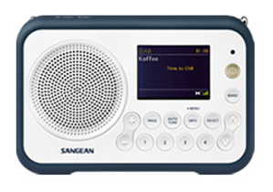 DAB+ radio SANGEAN DPR-76 wit/inktblauw