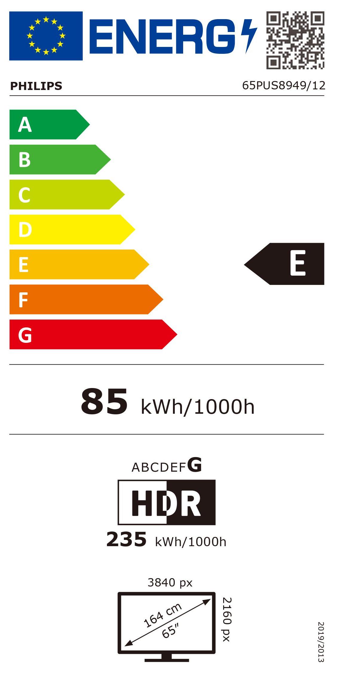 TV LED UHD PHILIPS 65PUS8949/12 The One