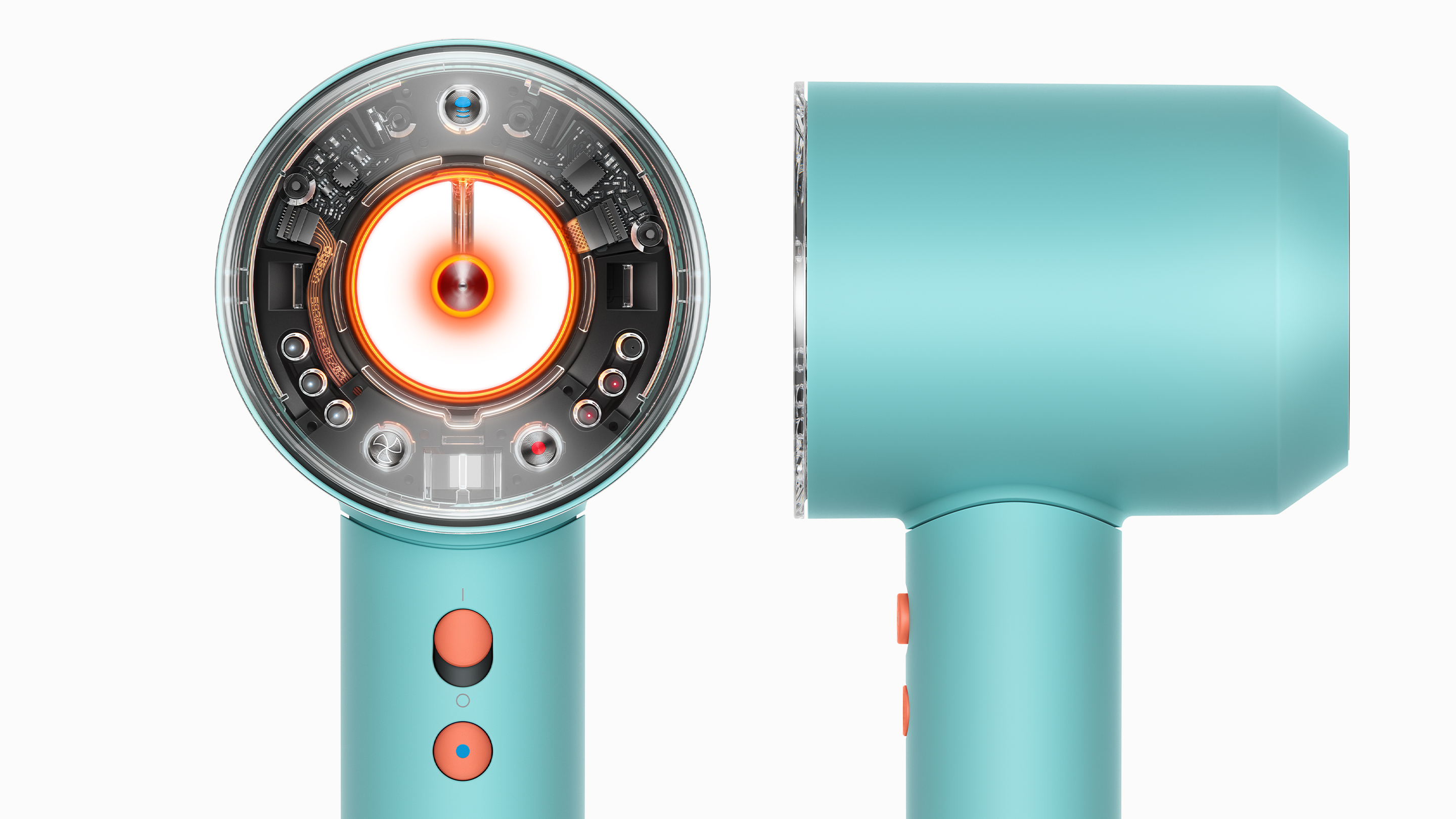 Haardroger DYSON 515276-01 Supersonic HD07 Nural blauw / oranje