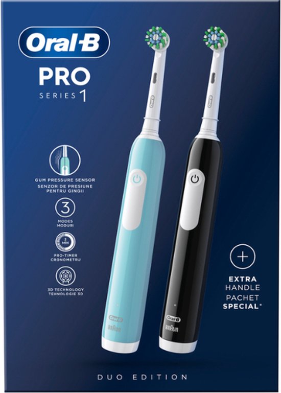 OralB brosse a dents PRO1 Duo noir/bleu