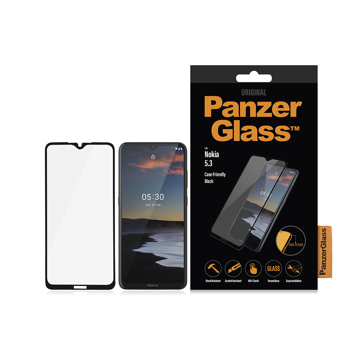 PanzerGlass 6777 scherm- & rugbeschermer voor mobiele telefoons Doorzichtige schermbeschermer Nokia 1 stuk(s)