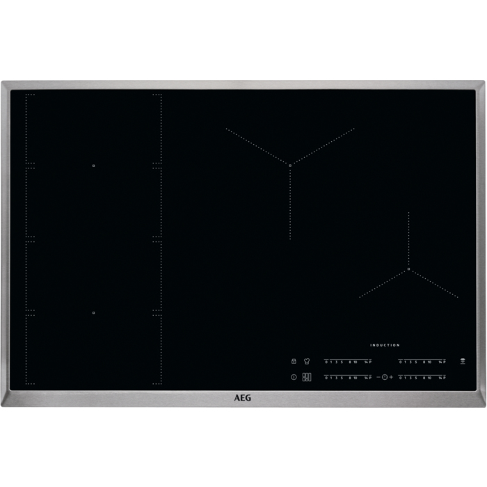 AEG IKE84471XB Zwart, Roestvrijstaal Ingebouwd Inductiekookplaat zones