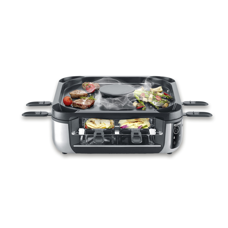 Severin RG 2379 raclette 8 persoon/personen 1900 W Zwart, Zilver